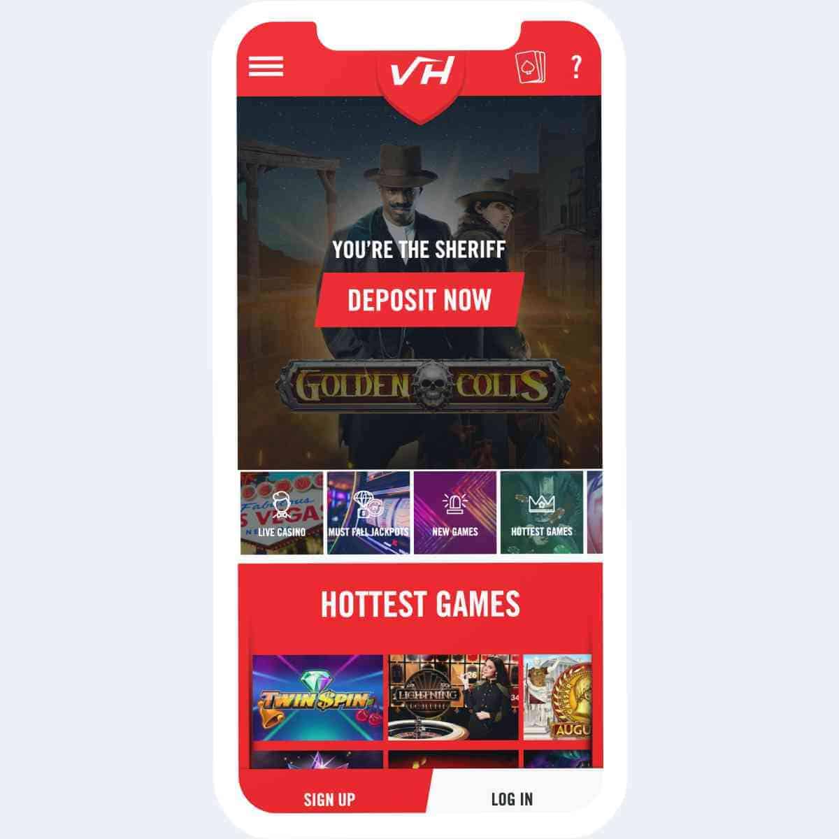 VegasHero games mobile