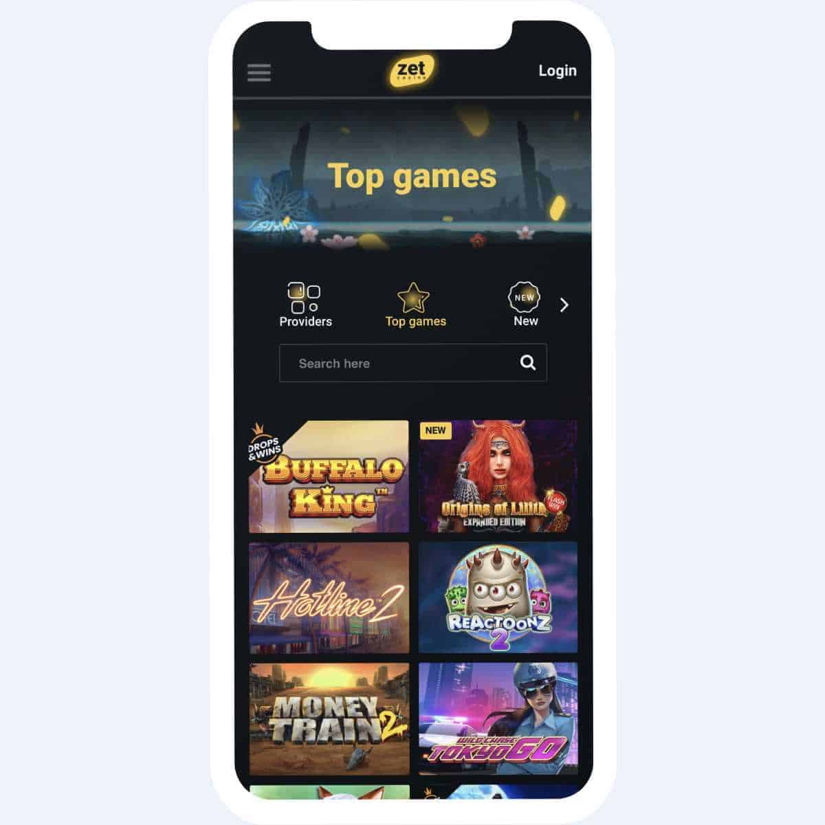 Zet Casino top games mobile